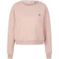 TOM TAILOR Damen Atmungsaktives Sweatshirt, rosa, Logo Print, Gr. M