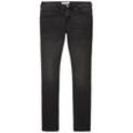 TOM TAILOR DENIM Herren Culver Skinny Jeans, schwarz, Logo Print, Gr. 31/32