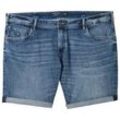 TOM TAILOR Herren Plus - Jeansshorts, blau, Uni, Gr. 46