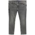 TOM TAILOR Herren Plus Size - Regular Jeans mit TENCELTM Lyocell, grau, Uni, Gr. 44/32