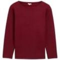 TOM TAILOR Damen Plus - Sweatshirt mit Knopfdetails, rot, Meliert, Gr. 46