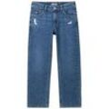 TOM TAILOR Jungen Straight Jeans mit recycelter Baumwolle, blau, Uni, Gr. 134