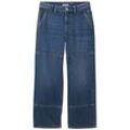 TOM TAILOR Jungen Baggy Jeans mit recycelter Baumwolle, blau, Uni, Gr. 134