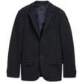 TOM TAILOR Herren Blazer mit Struktur, blau, Uni, Gr. 54