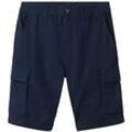 TOM TAILOR Herren Regular Cargoshorts, blau, Uni, Gr. S