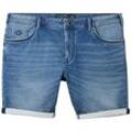 TOM TAILOR Herren Plus - Jeansshorts, blau, Uni, Gr. 46