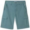 TOM TAILOR Jungen Cargoshorts mit Bio-Baumwolle, grün, Gr. 152