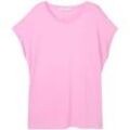 TOM TAILOR DENIM Damen Basic T-Shirt, rosa, Gr. XL