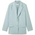 TOM TAILOR Damen Loose Fit Blazer, blau, Uni, Gr. 36