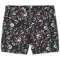 TOM TAILOR Damen Gemusterte Shorts, schwarz, Muster, Gr. M