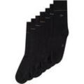 TOM TAILOR Herren Socken in einer 7-Tage-Box, schwarz, Uni, Gr. 39-42