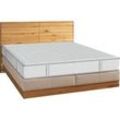 Boxspringbett ALINA "Clivia" Komplettbetten Gr. Struktur GBA, Liegefläche B/L: 180 cm x 200 cm Betthöhe: 41 cm, Gewicht bis: 80 kg + 100 kg H2 + H3, 7-Zonen-Taschen-Federkernmatratze, beige (beige gba 2) Boxspringbett in verschiedenen Größen erhältlich