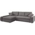 Ecksofa TRENDMANUFAKTUR "Indie II, tolle Detailverarbeitung, bequem und komfortabel im Sitz", grau, B:269cm H:86cm T:169cm, Struktur fein (100% Polyester), Luxus-Microfaser (100% Polyester), Struktur (100% Polyester), Sofas, XL und XXL, wahlweise mit Bettfunktion, L-Form