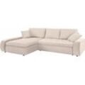 Ecksofa TRENDMANUFAKTUR "Indie II, tolle Detailverarbeitung, bequem und komfortabel im Sitz", beige, B:269cm H:86cm T:169cm, Struktur fein (100% Polyester), Luxus-Microfaser (100% Polyester), Struktur (100% Polyester), Sofas, XL und XXL, wahlweise mit Bettfunktion, L-Form