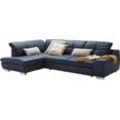 Ecksofa SET ONE BY MUSTERRING "SO 1200 inkl. Sitztiefen- & Rückenverstellung für hohen Sitzkomfort", blau (violettblau gdu 6), B:292cm H:89cm T:212cm, 100% Polyester, Sofas, wahlweise mit Bettfunktion, L-Form