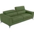 2,5-Sitzer EGOITALIANO "Francine, Designsofa, Loungesofa", grün (sprite), B:213cm H:100cm T:106cm, Leder CAREZZA (echtes Rindsleder) ist ein Naturleder, dass die ursprünglichen Eigenschaften der Haut nicht verändert. Das Vorhandensein von verheilten Narben, Körnungsunterschiede, Falten, Adern, Unterschiede in den Farbtönen und andere Spuren, die die Natur auf diesen Fellen hinterlassen hat, sind e