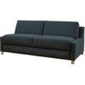 Schlafsofa BALI "Viola", blau (rauchblau), 160cm x 200cm, Kaltschaummatratze, Basic: Gitterrostunterfederungmit Kaltschaummatratze, 100% Polyester, Sofas