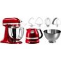 KITCHENAID Küchenmaschine "5KSM175PSECA LIEBESAPFEL-ROT" Küchenmaschinen Gratis Wasserkocher, 2. Schüssel, Flexirührer (Wert ca. 347,-UVP) rot (liebesapfel-rot)