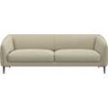 3-Sitzer FLEXLUX "Belle Designsofa, Couch, bequem durch Kaltschaum im Sitz", beige (sandy beige), B:218cm H:74cm T:89cm, 100% Polyester, Sofas, Skandinavisches Design, In hochwertiger Verarbeitung