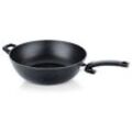 Wok FISSLER "Adamant", schwarz, Ø:32cm, Pfannen, induktionsgeeignet, kratzfeste Antihaft-Beschichtung, Made in Germany