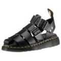 Sandale DR. MARTENS "Garin" Gr. 43, schwarz Damen Schuhe Sommerschuh, Sandalette, Riemchensandale, mit Anziehlasche