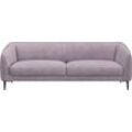 3-Sitzer FLEXLUX "Belle Designsofa, Couch, bequem durch Kaltschaum im Sitz", lila (soft lavende), B:218cm H:74cm T:89cm, 85% Polyester/15%Polyamide, Sofas, Skandinavisches Design, In hochwertiger Verarbeitung