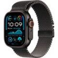 Smartwatch APPLE "Watch Ultra 2 (2024) GPS + Cellular", schwarz, Smartwatches, 49mm, Cellular, M, Milanaise, Topseller