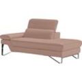 Ottomane EGOITALIANO "Princess, elegantes Designsofa mit erstklassigem Sitzkomfort", rosa (millenium rose), B:177cm H:95cm T:108cm, Leder u00bbBULLu00ab (echtes Rindsleder). Geschliffenes, pigmentiertes und behandeltes Rindsleder mit einer Dicke von 1, 3-1, 5 mm. Dieses Leder zeigt eine ziemlich weiche Hand mit einem halb undurchsichtigen Aussehen. Es handelt sich um ein geschütztes Leder. Eine le