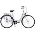 Cityrad HAWK BIKES "City Wave Premium White" Fahrräder Gr. 43 cm, 26 Zoll (66,04 cm), weiß für Damen und Herren