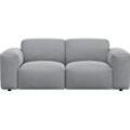 2-Sitzer FLEXLUX "Lucera Sofa, super bequem durch hochwertigen Sitzaufbau mit Kaltschaum", grau (sophisto grau), B:187cm H:73cm T:102cm, 100% Polyester, Sofas, Designsofa, modern & anschmiegsam