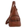 Cityrucksack HARBOUR 2ND "Merlin" Gr. B/H/T: 23 cm x 38 cm x 5 cm, braun (charming cognac) Rucksäcke Umhängetasche Freizeitrucksack