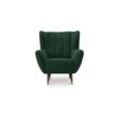 Sessel EXXPO - SOFA FASHION "Polly, Ohrensessel, Loungesessel", braun (pine), B:88cm H:105cm T:92cm, 100% PES, Sessel, Einzelsessel Lounge-Sessel, bequem mit hoher Rückenlehne, hohe Füße, hochwertige Bezüge