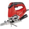 Stichsäge EINHELL "TE-JS 100", rot (rot, schwarz), B:100mm H:310mm L:415mm, Sägemaschinen, 750 W, inkl. Sägeblatt für Holz, inkl. Aufbewahrungskoffer