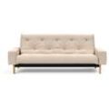 Schlafsofa INNOVATION LIVING ™ "MIMER hochwertige Schlaffunktion, aktuelles Design und extra Komfort", beige (latte 586 phobos), T:100cm, 100% Polyester, Sofas, Taschenfederkernmatratze, Breite Liegefläche 140 cm