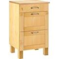 Unterschrank HOME AFFAIRE "Alby", beige (natur gebeizt, gewachst), B:50cm H:85cm T:50cm, Schränke, Breite 50 cm, 3 Schubladen