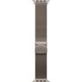 APPLE Smartwatch-Armband "Milanaise", silber (natur titanium), 15,5-18,5cm, Apple Watch Modelle 44mm / 45mm / 46mm / 49mm / Medium, Uhrenarmbänder