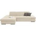 Ecksofa SET ONE BY MUSTERRING "SO4100 V", beige (creme), B:284cm H:80cm T:190cm, Sofas, mit verstellbaren Kopfteilen, wahlweise mit Funktionen, Cord-Bezug