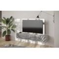 Lowboard INOSIGN "Snake Breite 180 cm, modernes TV-Board hängend mit 1 Klappe", grau (beton mit siebdruck), B:180cm H:28cm T:30cm, Sideboards, TV-Möbel, TV-Schrank, Front mit Siebdruck