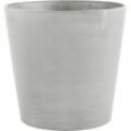 Blumentopf ECOPOTS "AMSTERDAM WHEELS White Grey", grau (weiß, grau), B:60cm H:56cm T:60cm Ø:60cm, Kunststoff, Pflanzgefäße, BxTxH: 60x60x56 cm