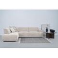 Ecksofa ANDAS "Linkka" Sofas Gr. B/H/T: 282cm x 75cm x 223cm, Chenille, Ottomane links, beige (natural) L-Form, in einem weichen Chenille-Stoff, mit Wellenunterfederung