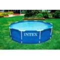 Framepool INTEX "Metal Frame" Schwimmbecken Gr. Ø/B/H/L: 366cm x Breite Höhe 76cm x Länge, 6500 l, blau ØxH: 366x76 cm