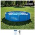 Framepool SUMMERWAVES "Active", blau, H:76cm Ø:366cm, Schwimmbecken, ØxH: 366x76 cm