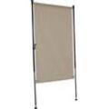 Klemm-Senkrechtmarkise ANGERER FREIZEITMÖBEL "Style", beige, B:120cm H:225cm, Polyacryl, Markisen, Montage ohne Bohren und Dübeln