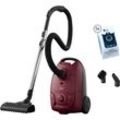 AEG Bodenstaubsauger "CLEAN 5000 (AB51C1DR5B)" Staubsauger AllFloor-Bodendüse, 5 Staubbeutel s-bag ClasssicLongPerformance extra rot (dunkelrot)