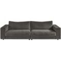 Big-Sofa PLACES OF STYLE "Enisa, legere Polsterung B/T/H: 290/127/85 cm", grau (anthrazit), B:290cm H:85cm T:127cm, Cord (88% Polyester / 12% Polyacryl), Sofas, Zeitloses und stylisches Loungemöbel, in Fein- und Breitcord