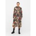 Poncho ILSE JACOBSEN "RAIN221SPP", Damen, Gr. one size, bunt (floral camo), Obermaterial: 100% Polyester; Futter: 100% Polyester, casual, Langarm verstellbar Windstopperbündchen, Jacken, Regenponcho, wasserdicht und atmungsaktiv. Flexibel und komfortabel.