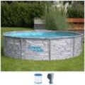 Framepool SUMMERWAVES "Active Frame", grau, H:76cm Ø:305cm, Schwimmbecken, ØxH: 305x76 cm