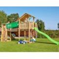 Spielturm JUNGLE GYM "Jungle Shelter Bridge" Spieltürme beige (natur) Kinder BxTxH: 633x244x290 cm