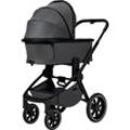 Kombi-Kinderwagen MOON "Resea+", grau (anthrazit), Baby, Polyester, Kinderwagen, mit Sportsitz