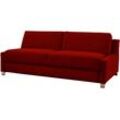 Schlafsofa BALI "Viola", rot, 160cm x 200cm, Kaltschaummatratze, Basic: Gitterrostunterfederungmit Kaltschaummatratze, 100% Polyester, Sofas